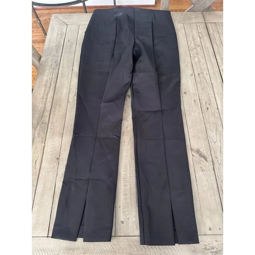 Theory Black Tech Pants Back Slit Size 8 - Picture 4 of 4